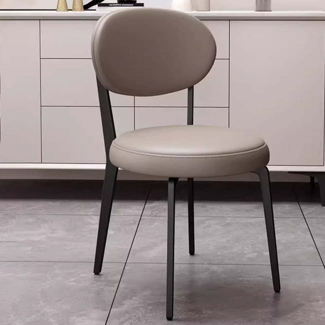 Minimalist Round Carbon Steel Dining Chair