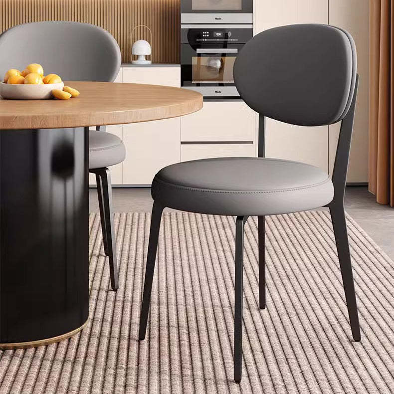 Minimalist Round Carbon Steel Dining Chair