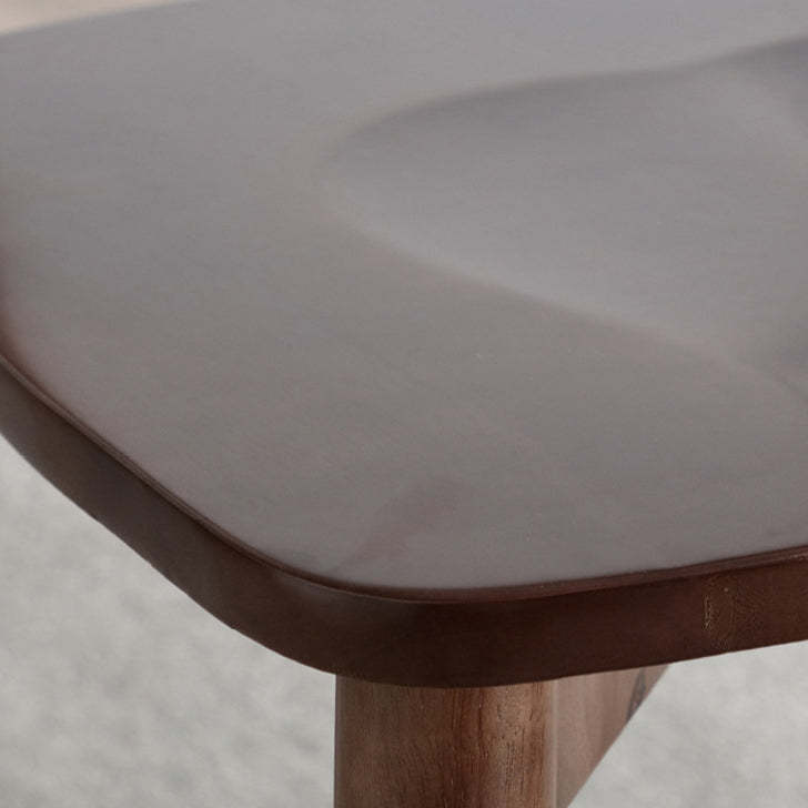 Minimalist Wood Microfiber Leather Dining Chair