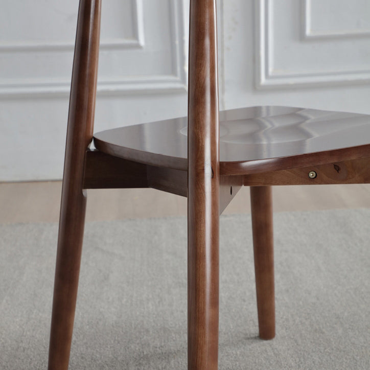 Minimalist Wood Microfiber Leather Dining Chair
