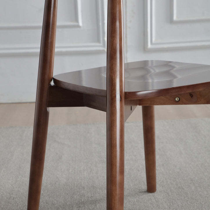 Minimalist Wood Microfiber Leather Dining Chair