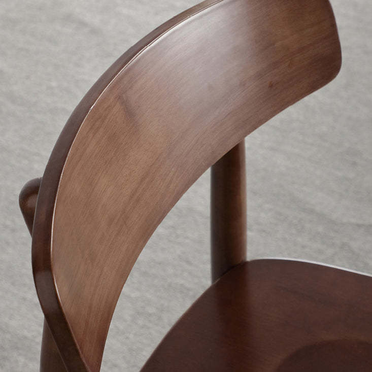 Minimalist Wood Microfiber Leather Dining Chair