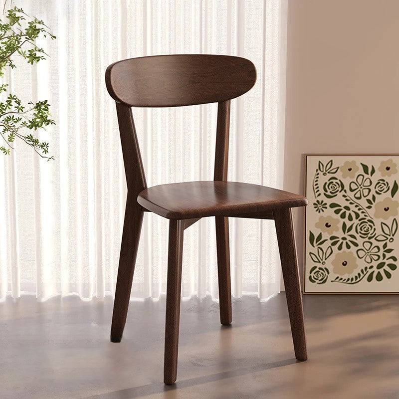 Vintage Round Corner Wood Dining Chair