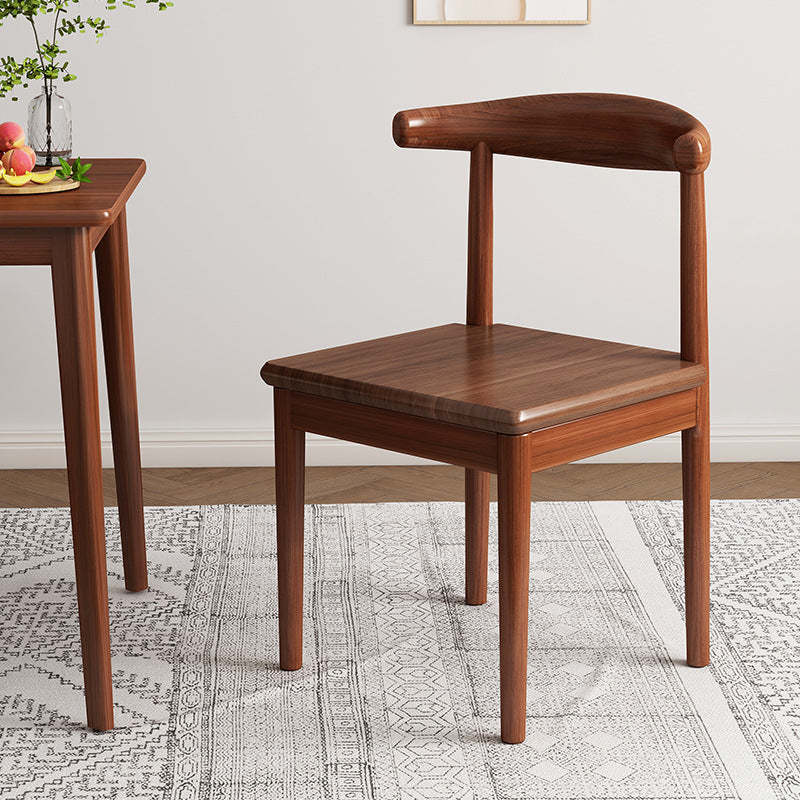 Nordic Cow Corner Fabric Leather Steel Dining Chair