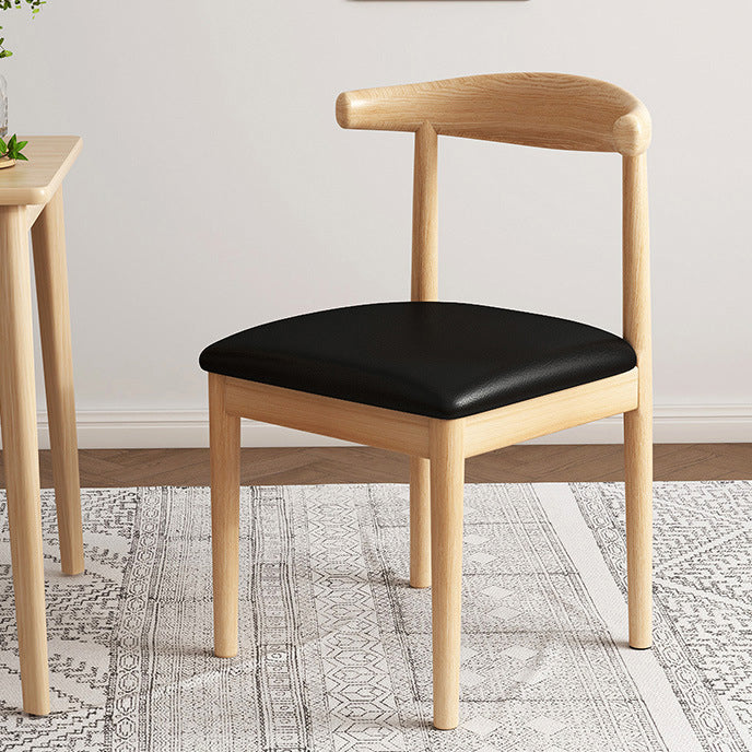 Nordic Cow Corner Fabric Leather Steel Dining Chair