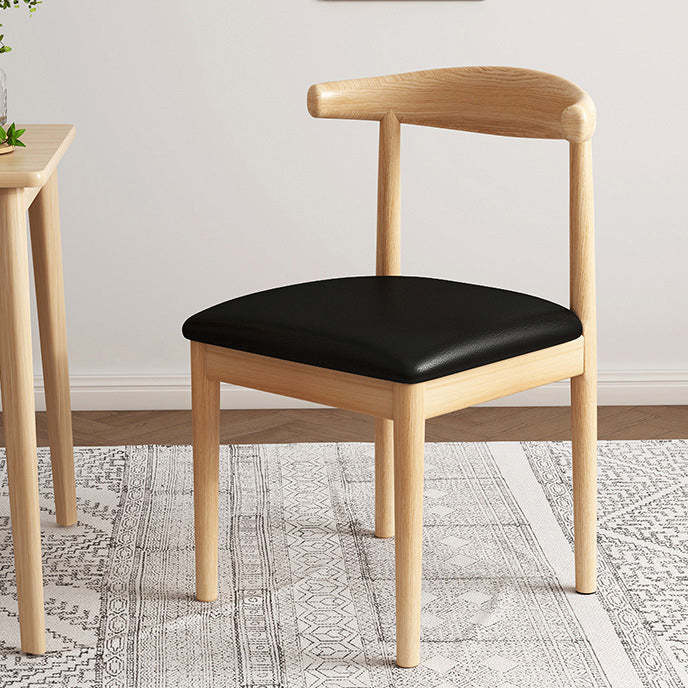 Nordic Cow Corner Fabric Leather Steel Dining Chair