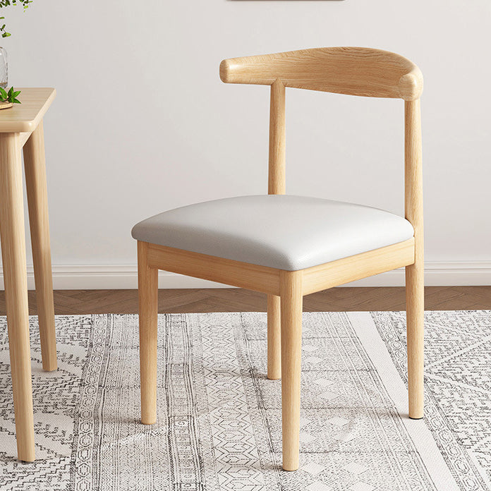 Nordic Cow Corner Fabric Leather Steel Dining Chair