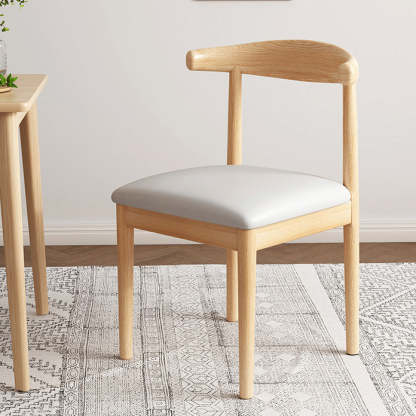 Nordic Cow Corner Fabric Leather Steel Dining Chair