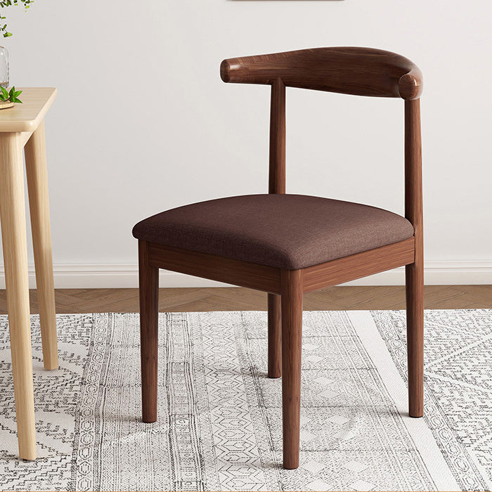 Nordic Cow Corner Fabric Leather Steel Dining Chair