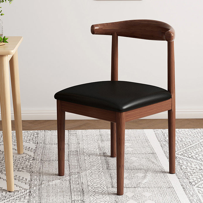 Nordic Cow Corner Fabric Leather Steel Dining Chair