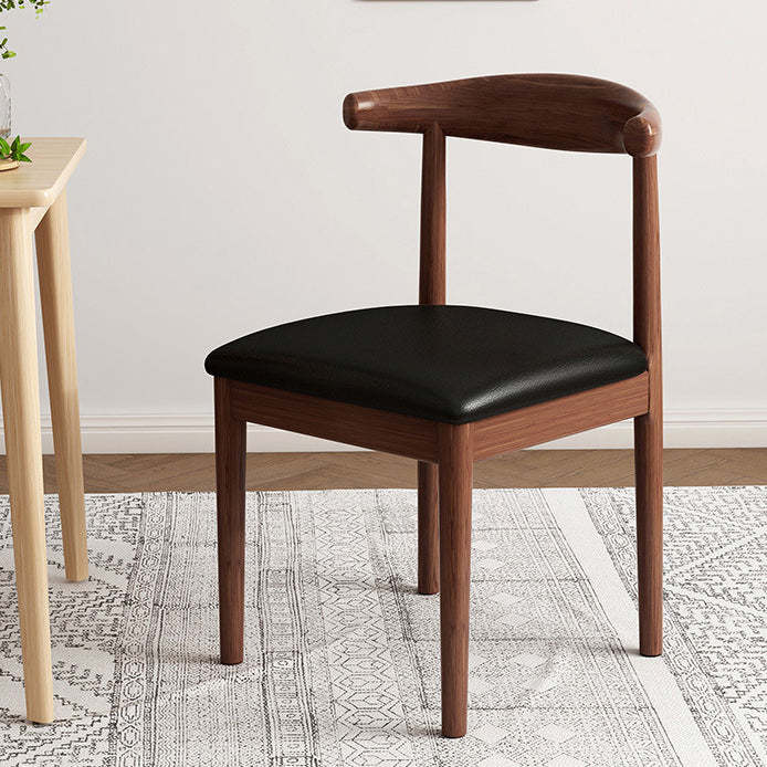 Nordic Cow Corner Fabric Leather Steel Dining Chair