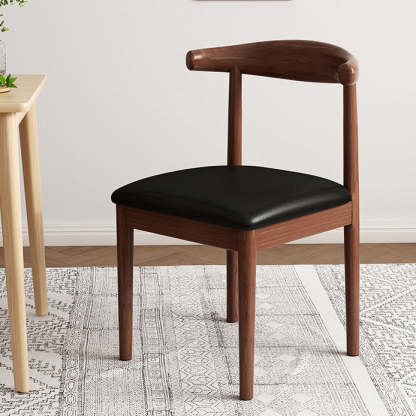 Nordic Cow Corner Fabric Leather Steel Dining Chair