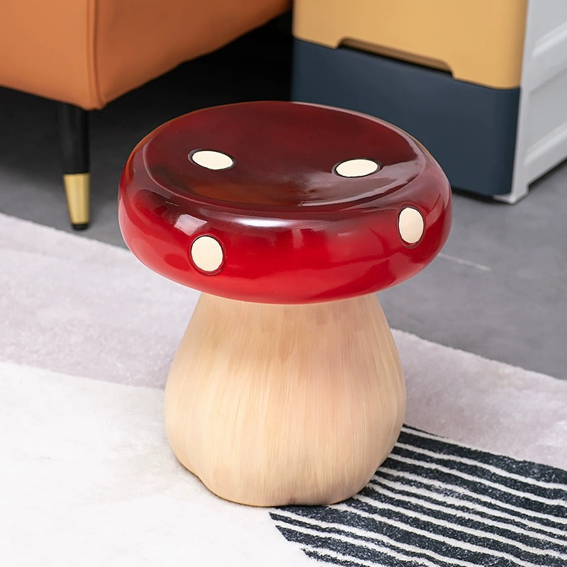 Mushroom Resin Low Stool