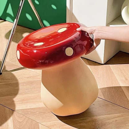Mushroom Resin Low Stool