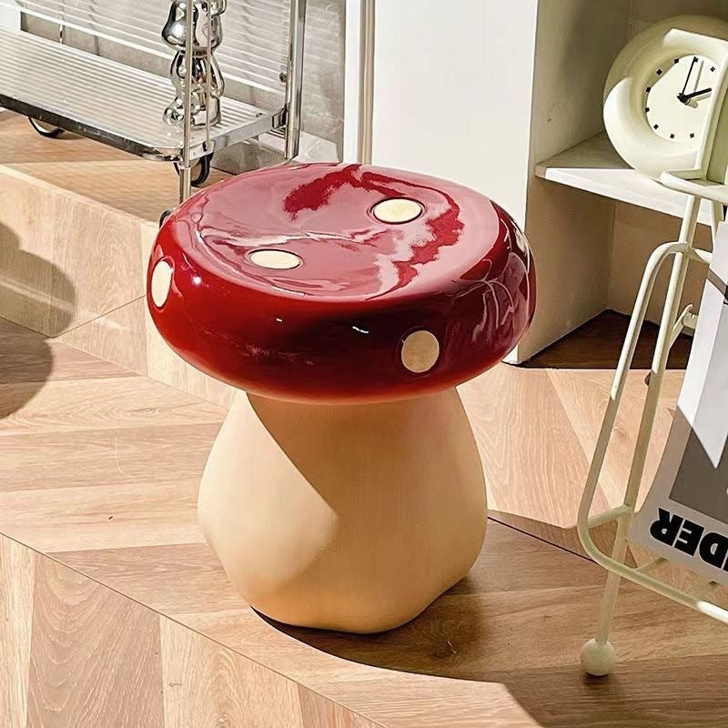 Mushroom Resin Low Stool