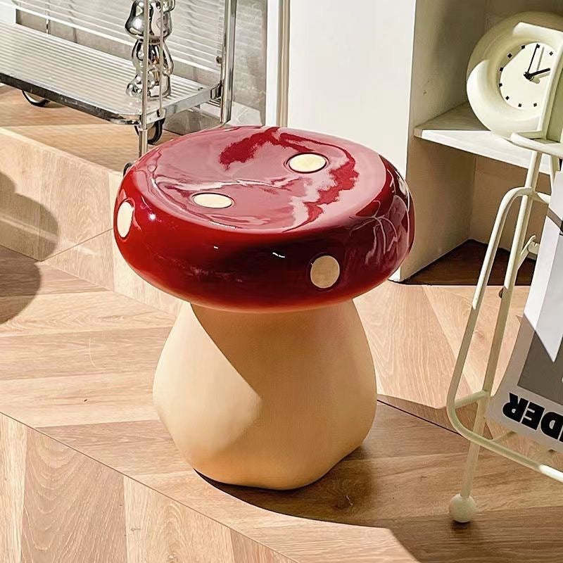 Mushroom Resin Low Stool