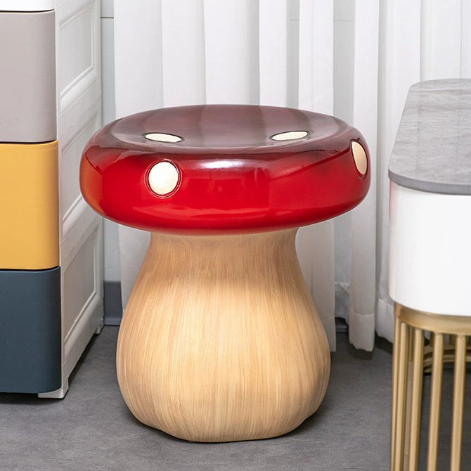 Mushroom Resin Low Stool