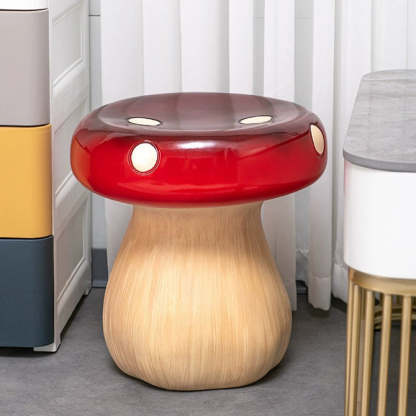 Mushroom Resin Low Stool