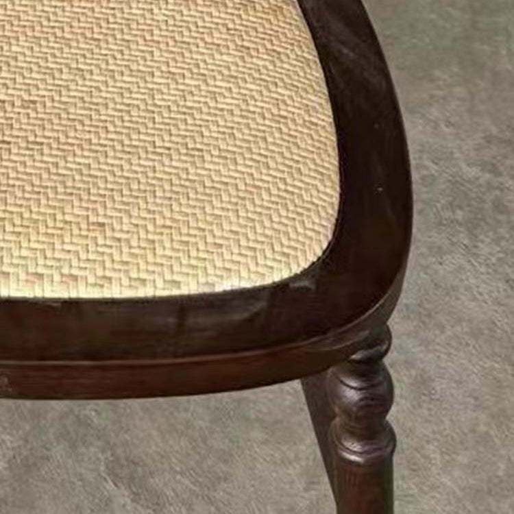 Vintage Wooden Rattan Dining Chair