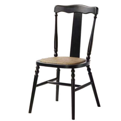 Vintage Wooden Rattan Dining Chair