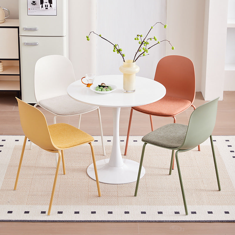 Minimalist Fabric Accent Chair — Yellow