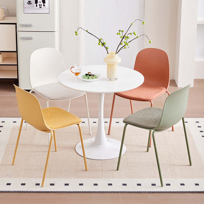 Minimalist Fabric Accent Chair — Yellow