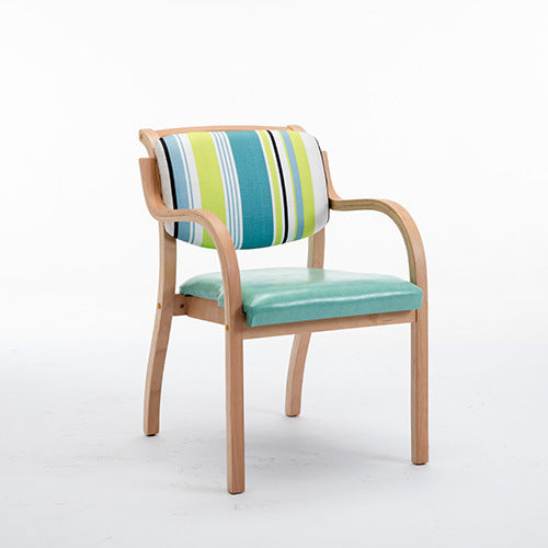 Minimalist Upholstered Wood Fabric Dining Chair