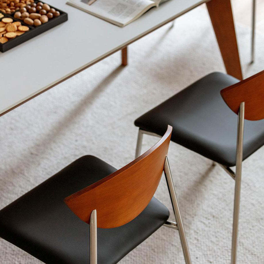 Retro Flying Bird Leather Iron Dining Chair