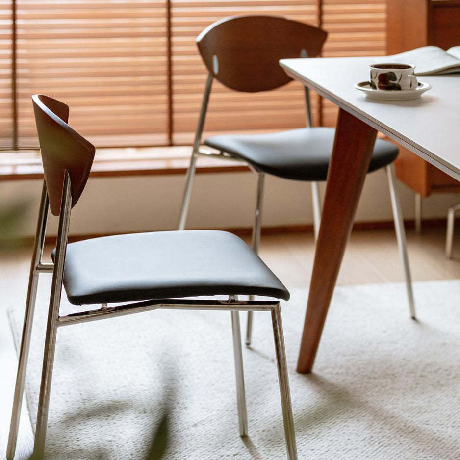 Retro Flying Bird Leather Iron Dining Chair