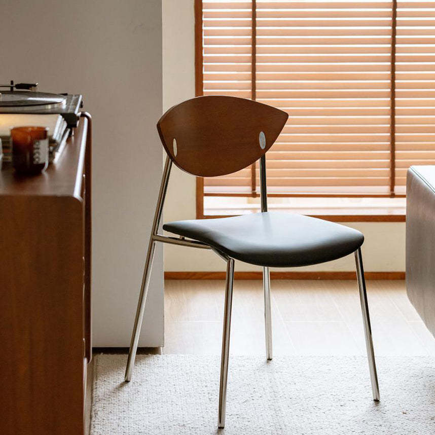 Retro Flying Bird Leather Iron Dining Chair