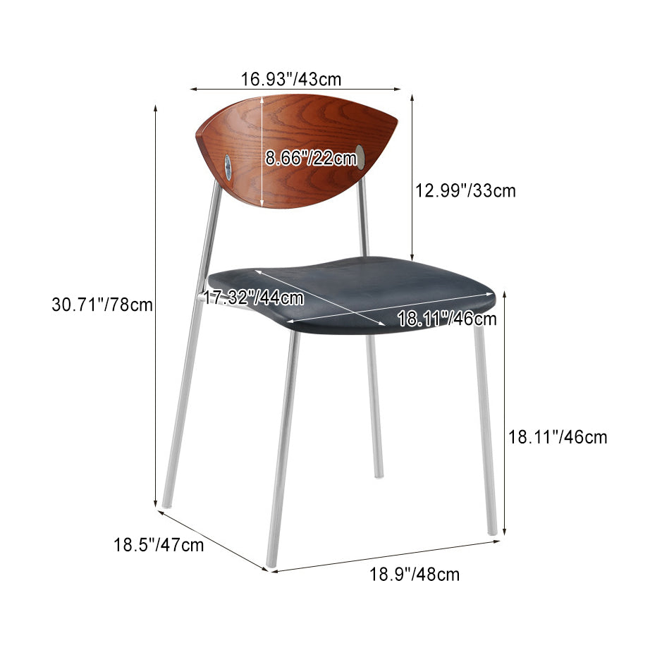 Retro Flying Bird Leather Iron Dining Chair