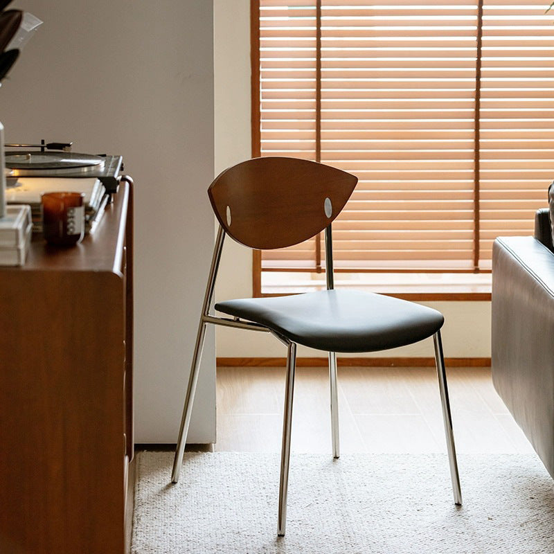Retro Flying Bird Leather Iron Dining Chair