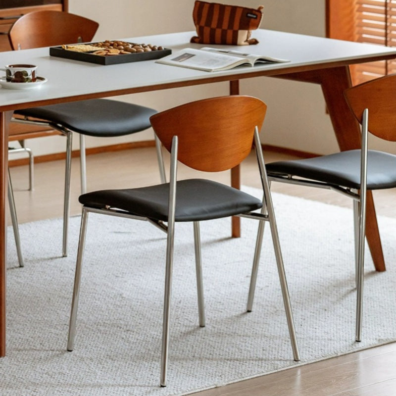 Retro Flying Bird Leather Iron Dining Chair