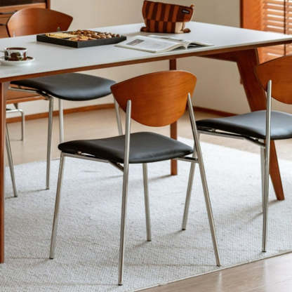 Retro Flying Bird Leather Iron Dining Chair