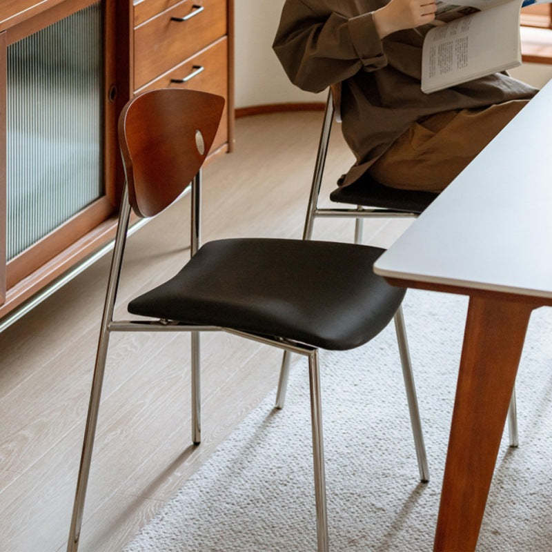 Retro Flying Bird Leather Iron Dining Chair