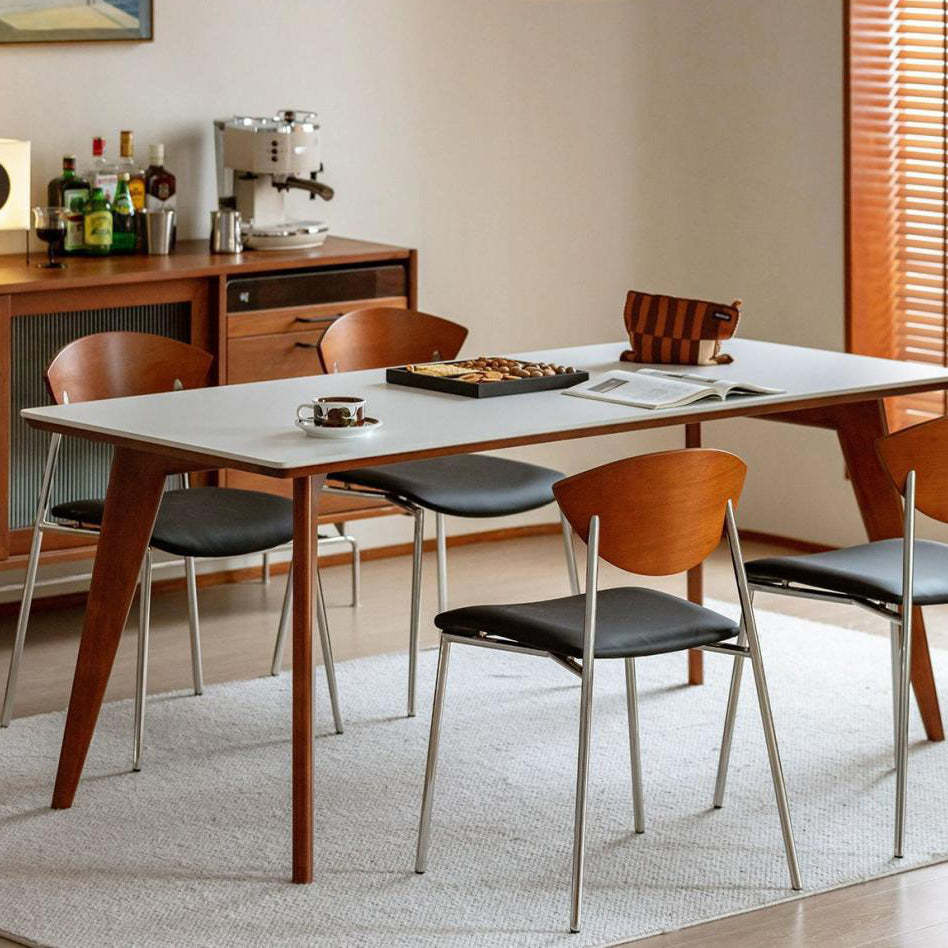 Retro Flying Bird Leather Iron Dining Chair