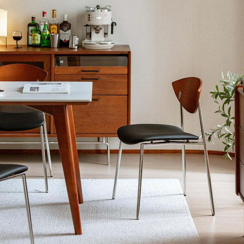 Retro Flying Bird Leather Iron Dining Chair