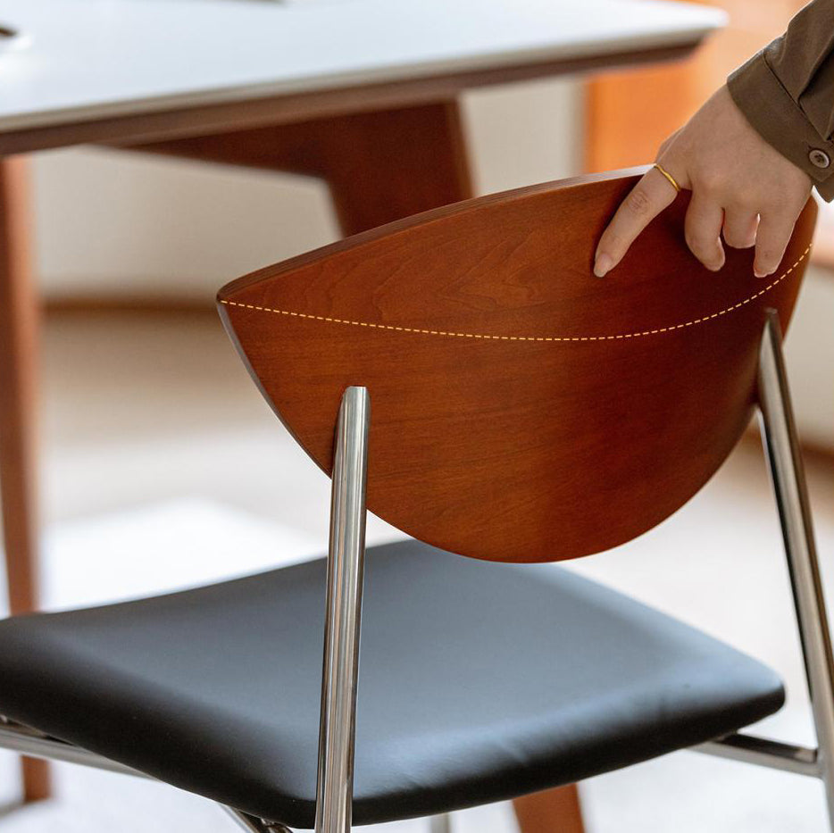 Retro Flying Bird Leather Iron Dining Chair