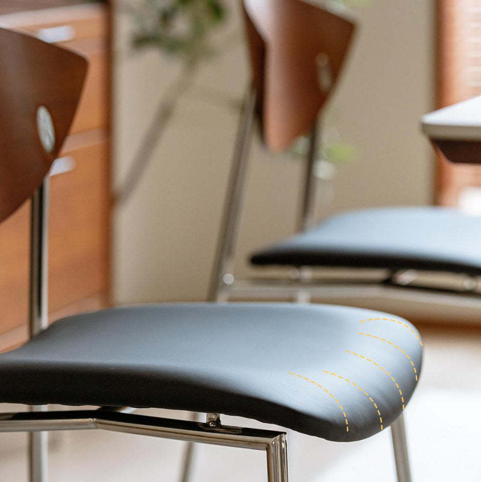 Retro Flying Bird Leather Iron Dining Chair