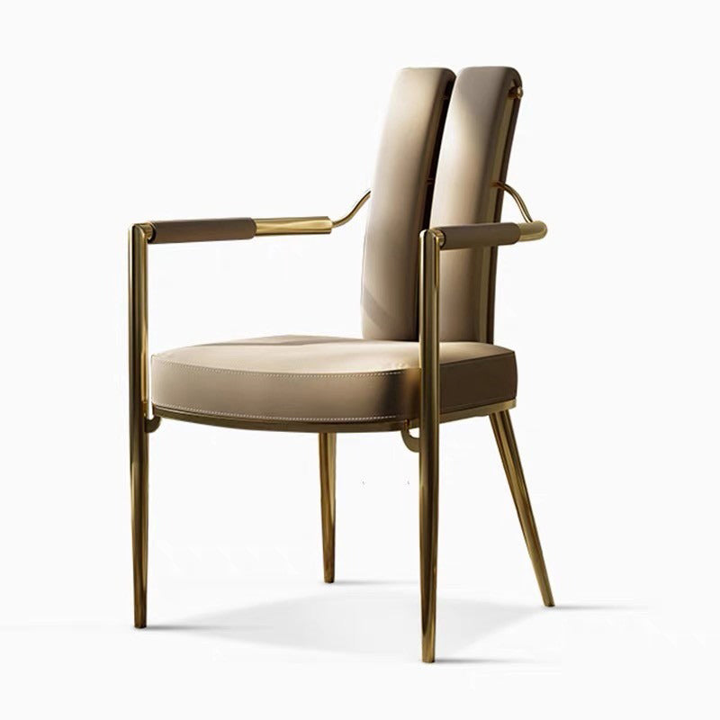 Nordic Upholstered Leather Steel Dining Chair