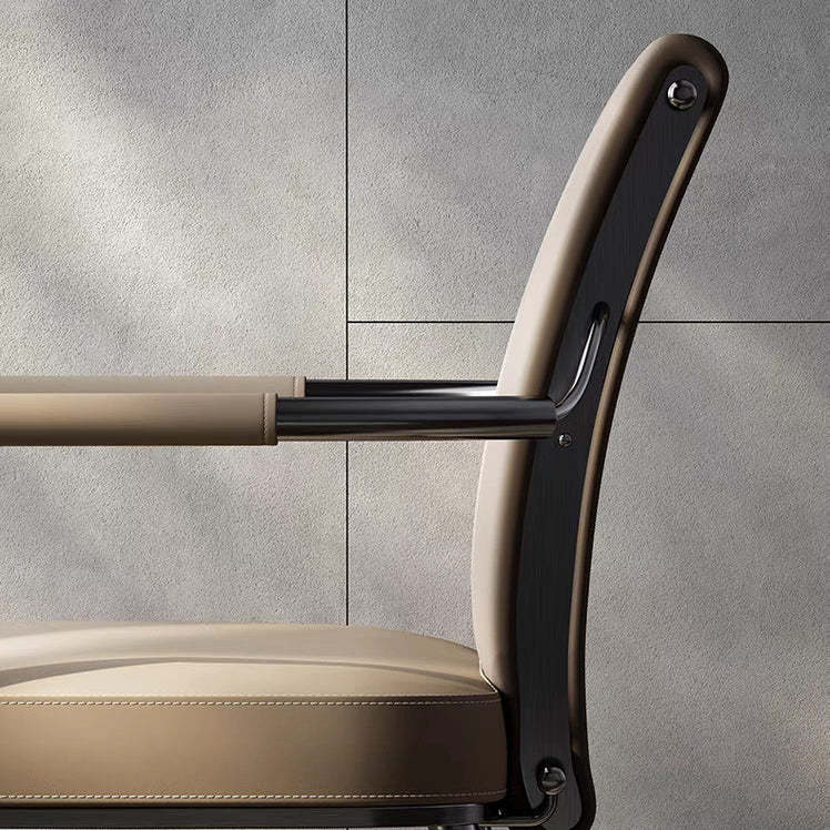 Nordic Upholstered Leather Steel Dining Chair