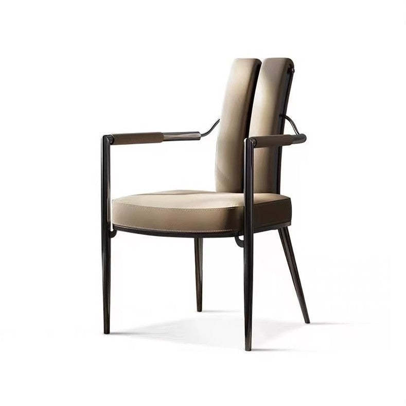 Nordic Upholstered Leather Steel Dining Chair