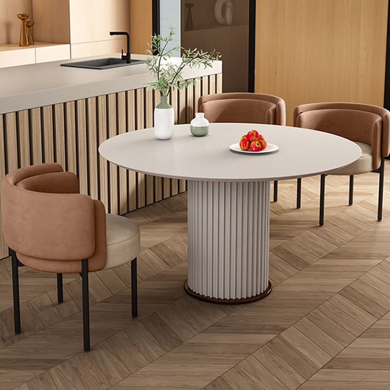 Nordic Round Velvet Steel Dining Chair