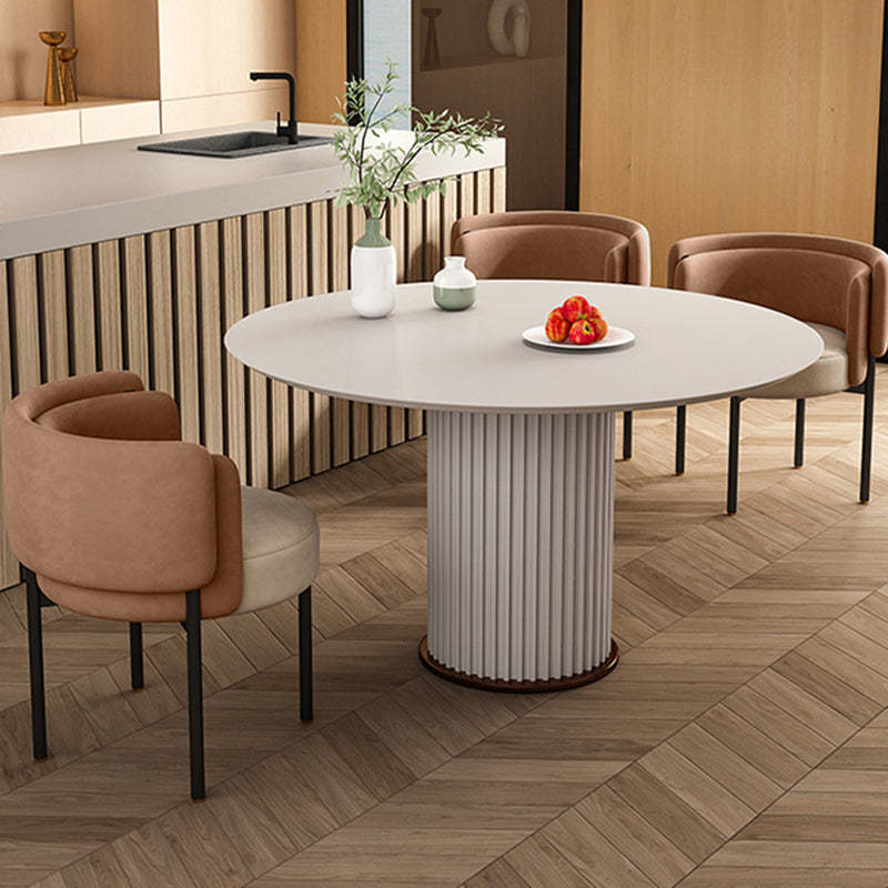 Nordic Round Velvet Steel Dining Chair