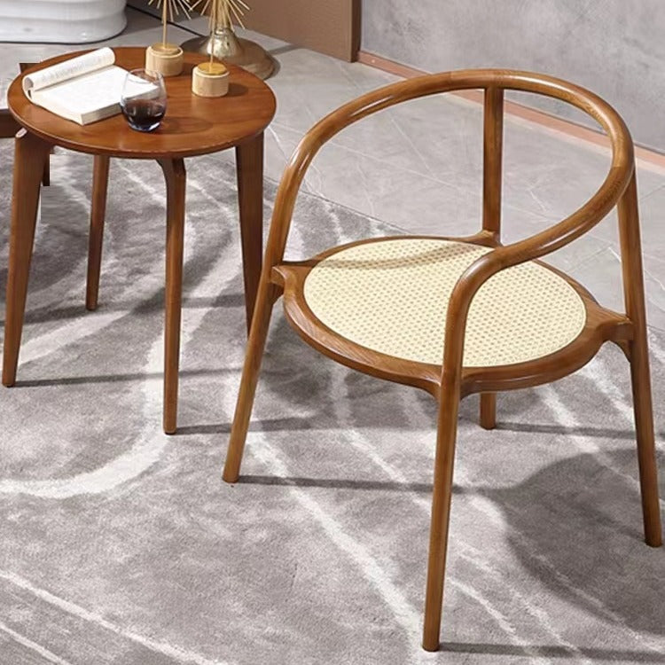 Lighom ash rattan wood dining chairs & benches for dining room