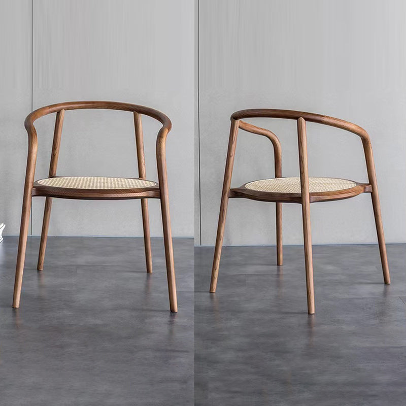 Chinese Ash Wood Rattan Dining Chair