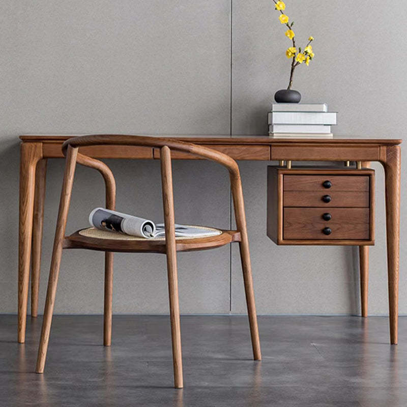 Chinese Ash Wood Rattan Dining Chair