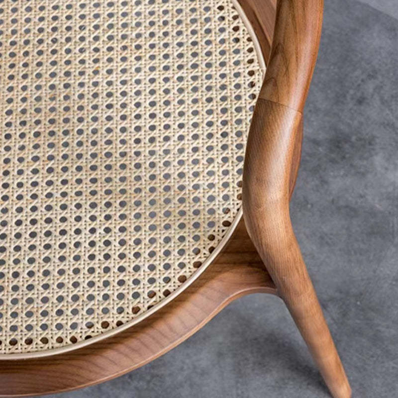 Chinese Ash Wood Rattan Dining Chair