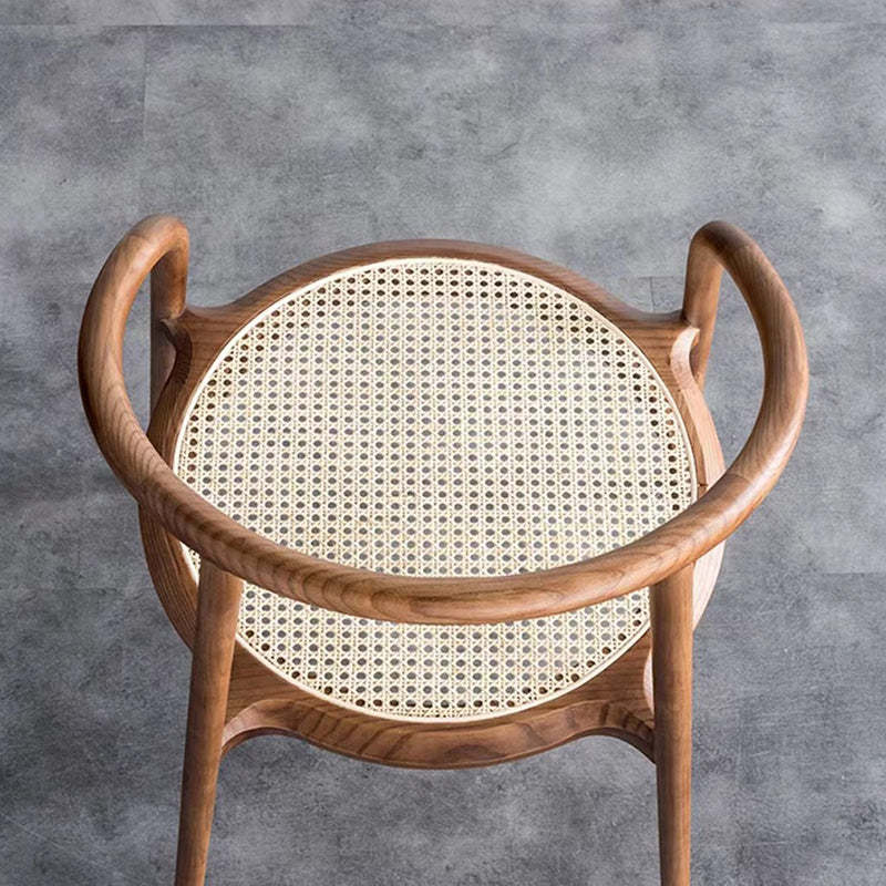 Chinese Ash Wood Rattan Dining Chair