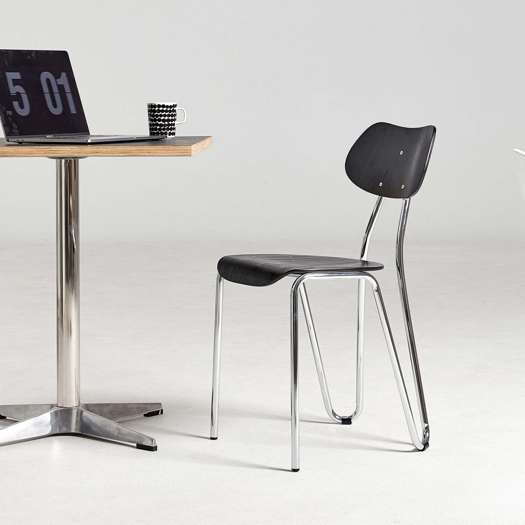 Lighom minimalist faux plank black dining chairs & benches
